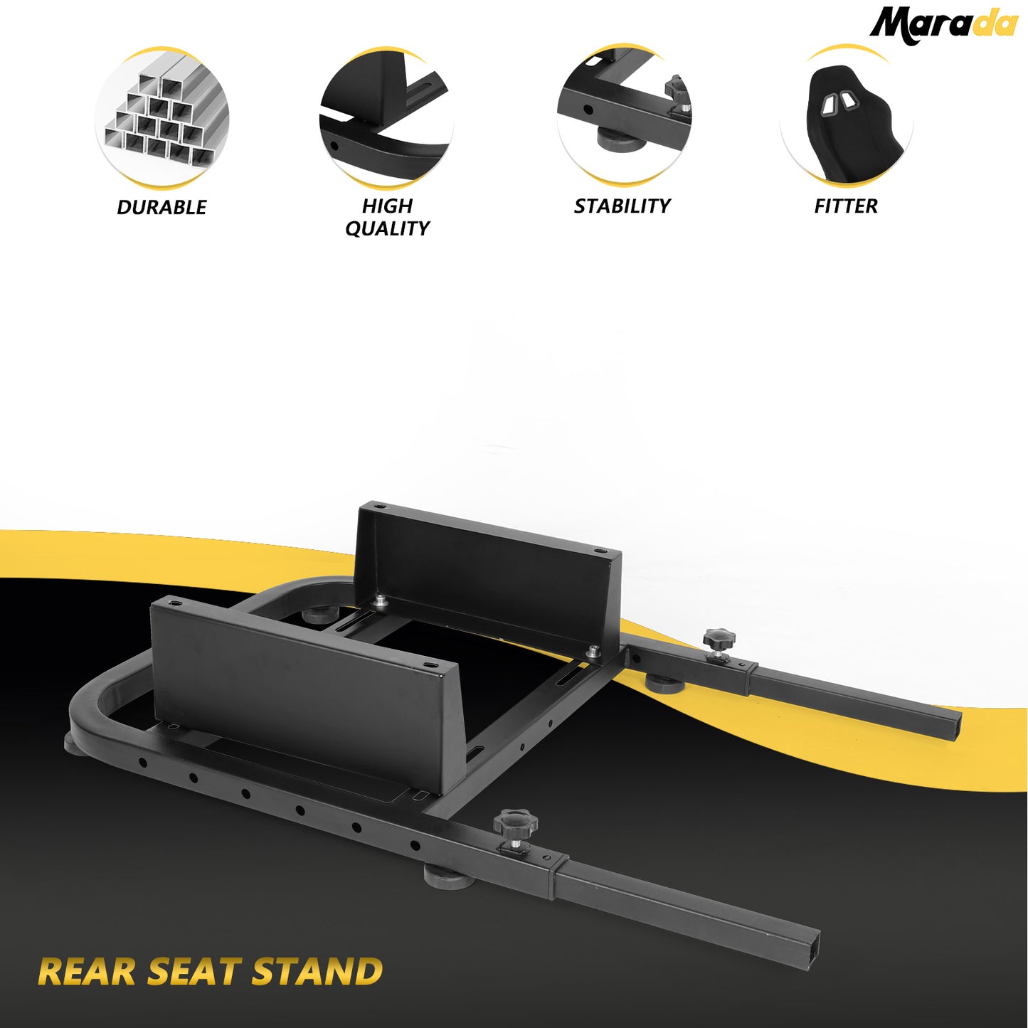 Marada Rear Seat Frame Installable Seats Mounting Hole Distance 11" Support DIY Drilling