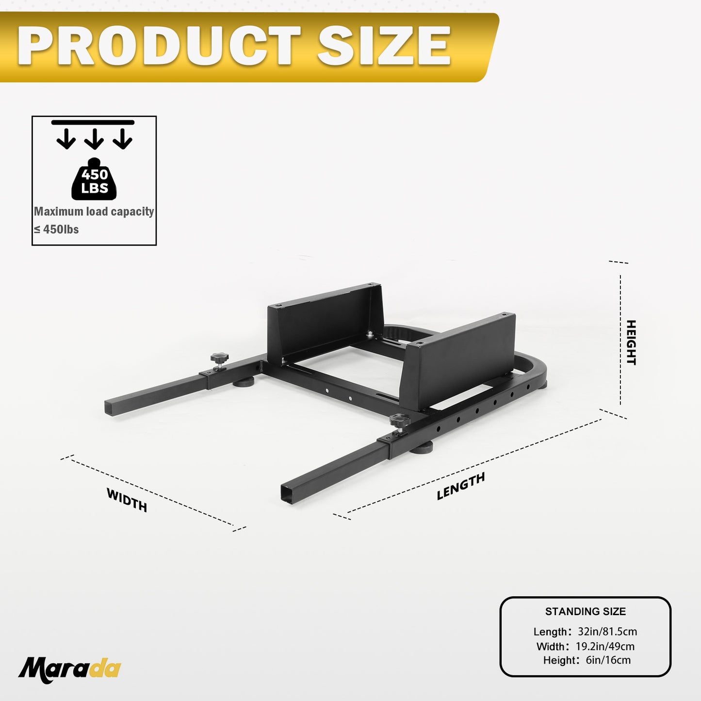 Marada Rear Seat Frame Installable Seats Mounting Hole Distance 11" Support DIY Drilling