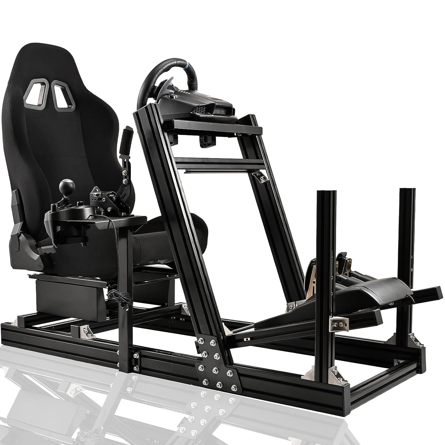 Sim Racing Rig Steering Wheel Stand With Chair GTRacer L Budget
