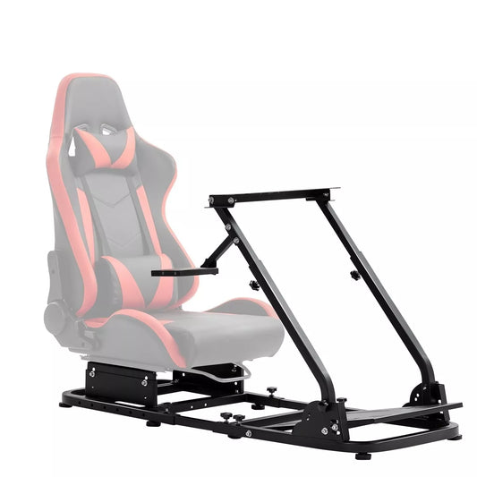 Marada Racing Steering Wheel Stand Simulator Cockpit Height Adjustable Gaming Wheel Stand Compatible for T500, FANTEC, T3PA/TGT, G25, G37, G29/T300RS Wheel & Pedals Not Included(with Seat Frame)