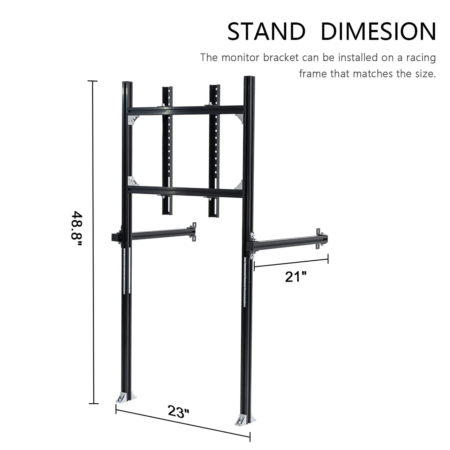 Marada Racing Sim Cockpit Monitor Stand Supporting Monitors from 24 in to 65 in