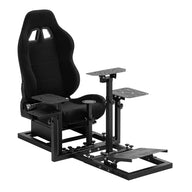 Marada Universal Flight Simulation Cockpit with Racing Seat or Racing Wheel Stand Adjustable Compatible with Thrustmaster HOTAS Warthog,Logitech G29 G920 Wheels,Pedals,Throttle,Joystick Not Included