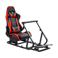 Marada G923 Racing Simulator Cockpit with Red Seat Compatible with Thrustmaster, Logitech,PXN, Fanatec Adjustable Mount Steering Wheel, Pedal, Handbrake Not Included