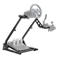 Marada Racing Wheel Stand Height Adjustable with UPGRADE SHIFT LEVER for Logitech G25, G27, G29, G920, G923, Thrustmaster TMX, T80, Gaming Steering Simulator Cockpit Wheel and Pedals Not Included