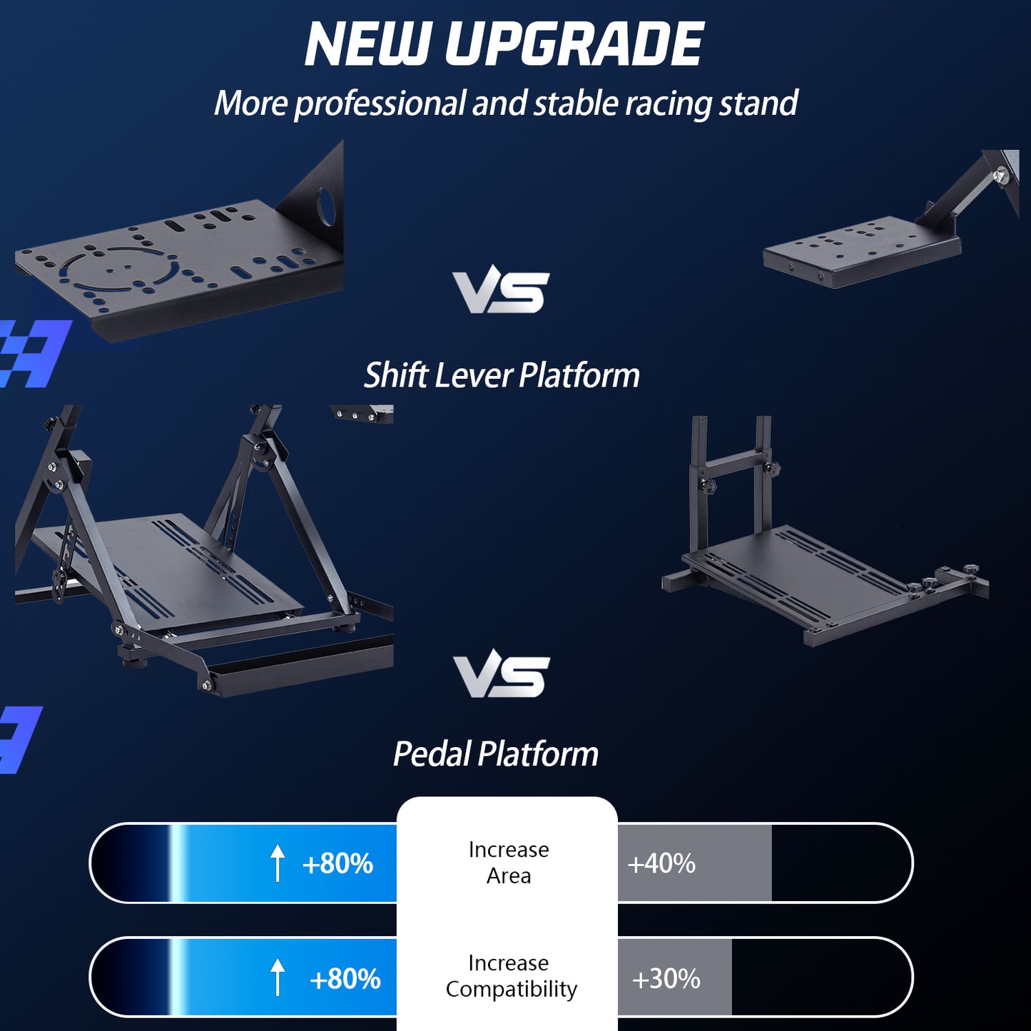 Marada G29 Racing Wheel Stand Sim Cockpit Fit Logitech G920 G923 Only Stand