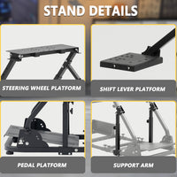 Marada Stable Racing Simulator Cockpit Stand Fit for Logitech G27 G29 G923 G920 Thrustmaster T80