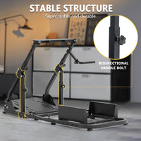 Marada Stable Racing Simulator Cockpit Stand Fit for Logitech G27 G29 G923 G920 Thrustmaster T80
