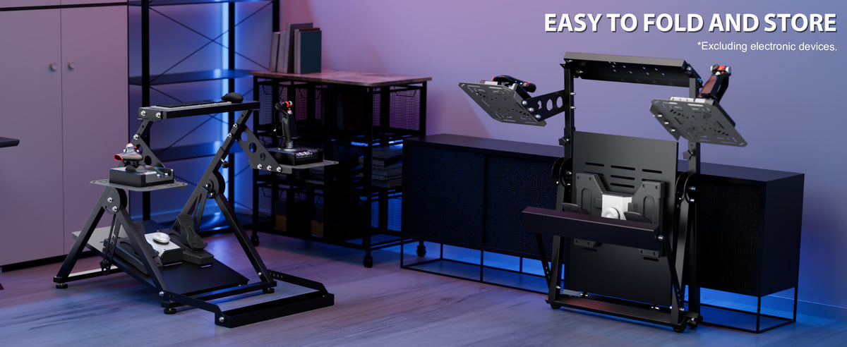 Marada Foldable Racing Sim Marada Foldable Racing Wheel Stand Flight Sim Cockpit Compatible with