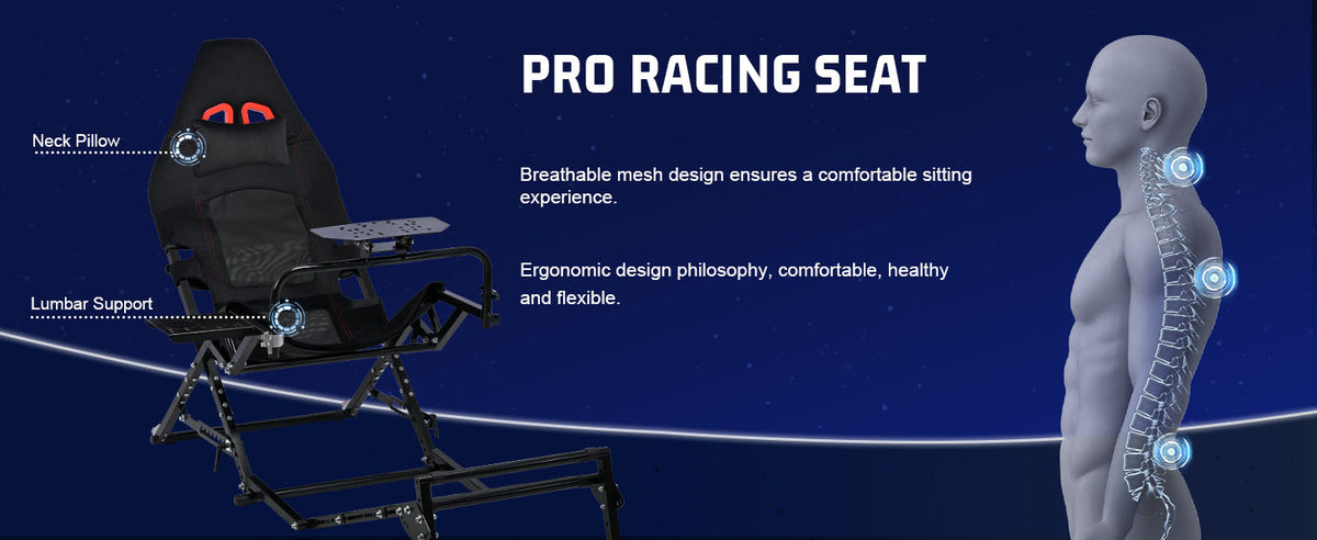Marada Sim Rig Marada Racing Sim Rig Cockpit with Seat for Logitech G29 G920 G923 | X