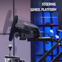 Marada Racing Sim Cockpit with Black Seat & Single Monitor Mount works with Logitech Thrustmaster electronics not included