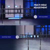 Marada Racing Cockpit Triple Monitor Stand & Red Seat Compatible with Logitech/Thrustmaster Wheels No Electronic Equipment Included