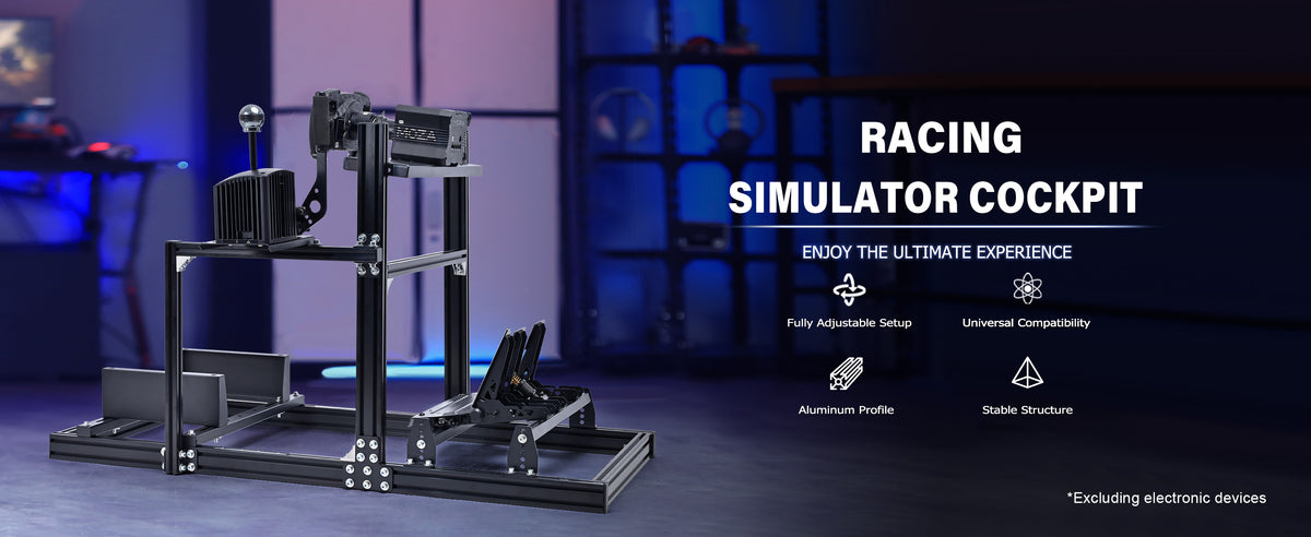 Marada Sim Rig Marada 3060 Aluminum Profile Adjustable Racing Simulator Cockpit Compa