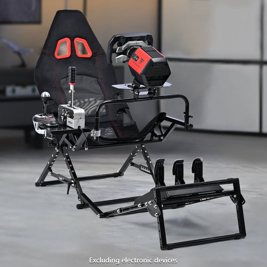 Marada Racing Sim Rig Cockpit with Seat for Logitech G29 G920 G923 | X-Type Stable Frame Structure | Wheel & Pedals Not Included