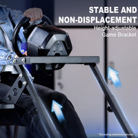 Marada Racing Wheel Stand Height Adjustable with UPGRADE SHIFT LEVER for Logitech G25, G27, G29, G920, G923, Thrustmaster TMX, T80, Gaming Steering Simulator Cockpit Wheel and Pedals Not Included