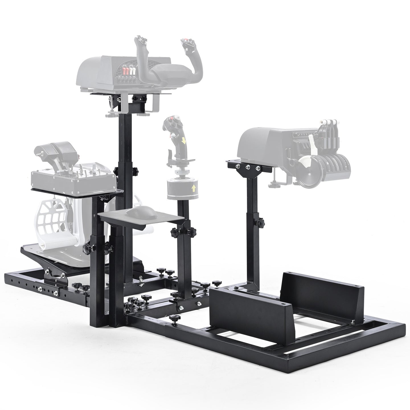 Marada Flight Simulation Cockpit Adjustable Compatible with Thrustmaster HOTAS Warthog,Logitech G25 G27 Wheels,Pedals,Throttle,Joystick Not Included