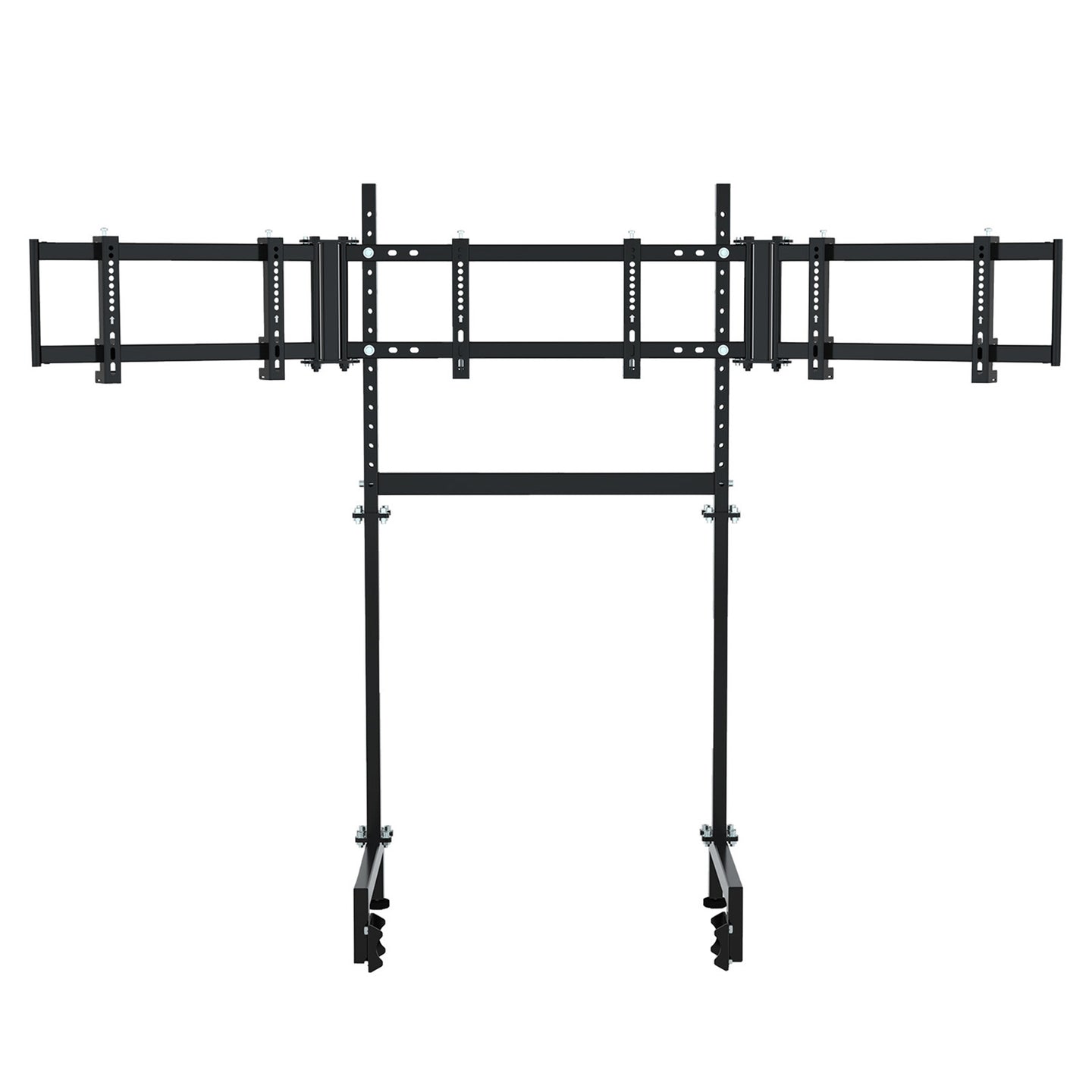 Marada Racing Simulator Triple Monitor Stand Compatible with round tube racing simulator cockpits, supports three screens