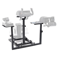 Marada Flight Racing Sim Cockpit Dual Mounting Platform Compatible with Logitech, PXN, Thrustmaster HOTAS Warthog, G29, G920, G923, X52 Adjustable Stand Wheel, Pedal, Throttle, Joystick Not Included