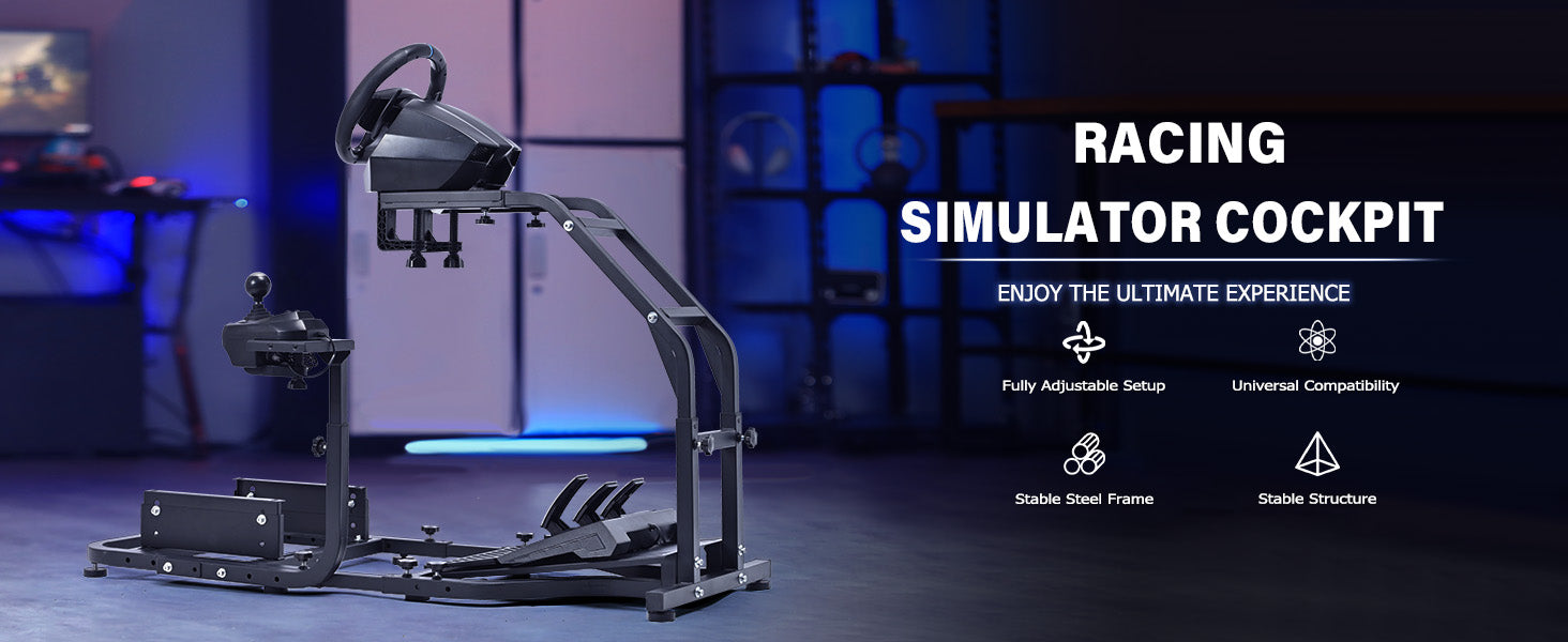 Marada Racing Simulator Cockpit with V2 Support Game Support Stand Up