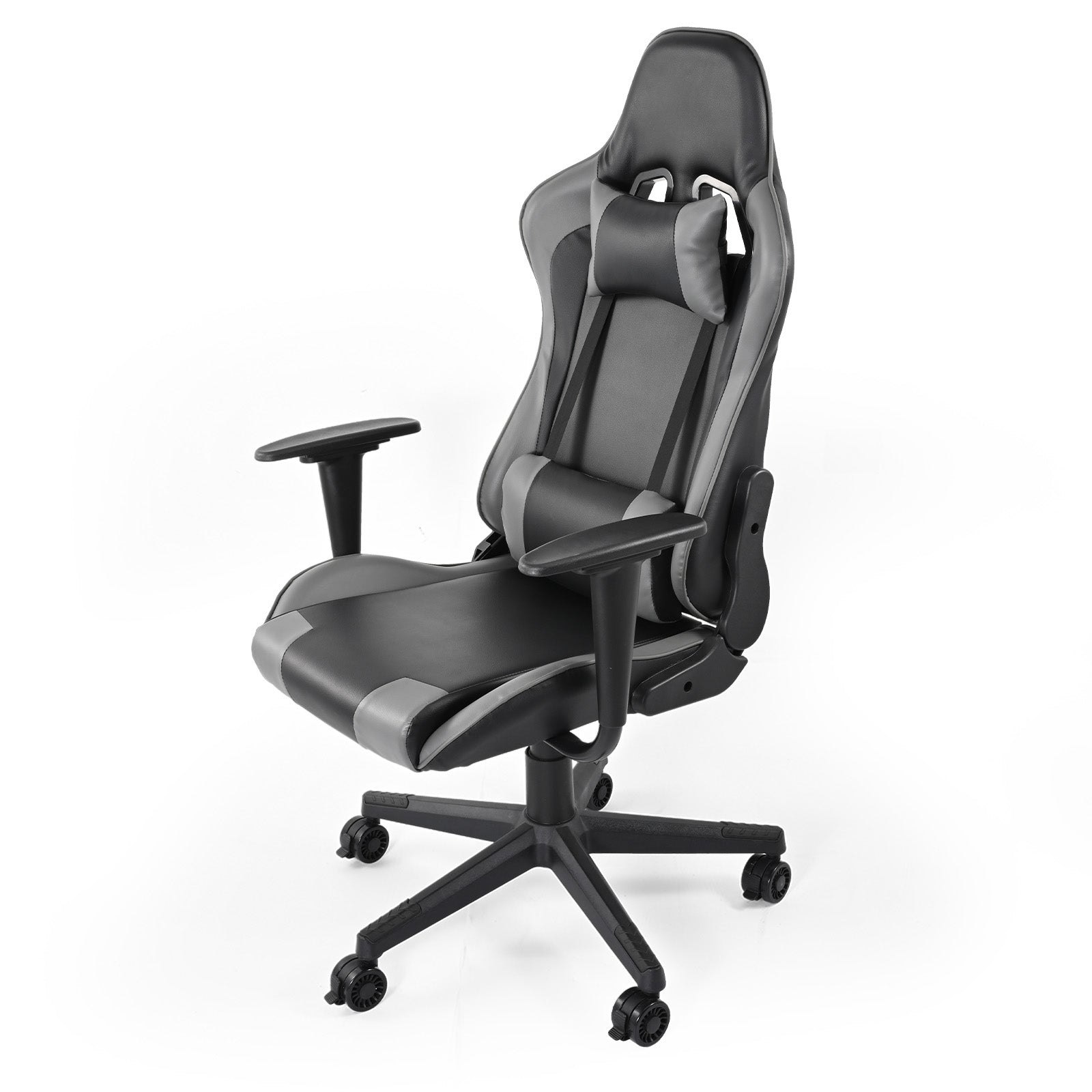 Marada Flight and Racing Game Chair with backrest Black Grey Premium Recliner