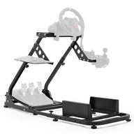 Marada Foldable Flight Racing Sim Cockpit Dual Platform Compatible with Thrustmaster, PXN, Logitech G29, G920, X52, X56 Adjustable Gaming Simulator Stand Throttle & Joystick & Keyboard Not Included