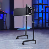 Marada Racing Simulator Triple Monitor Stand Compatible with round tube racing simulator cockpits, supports three screens