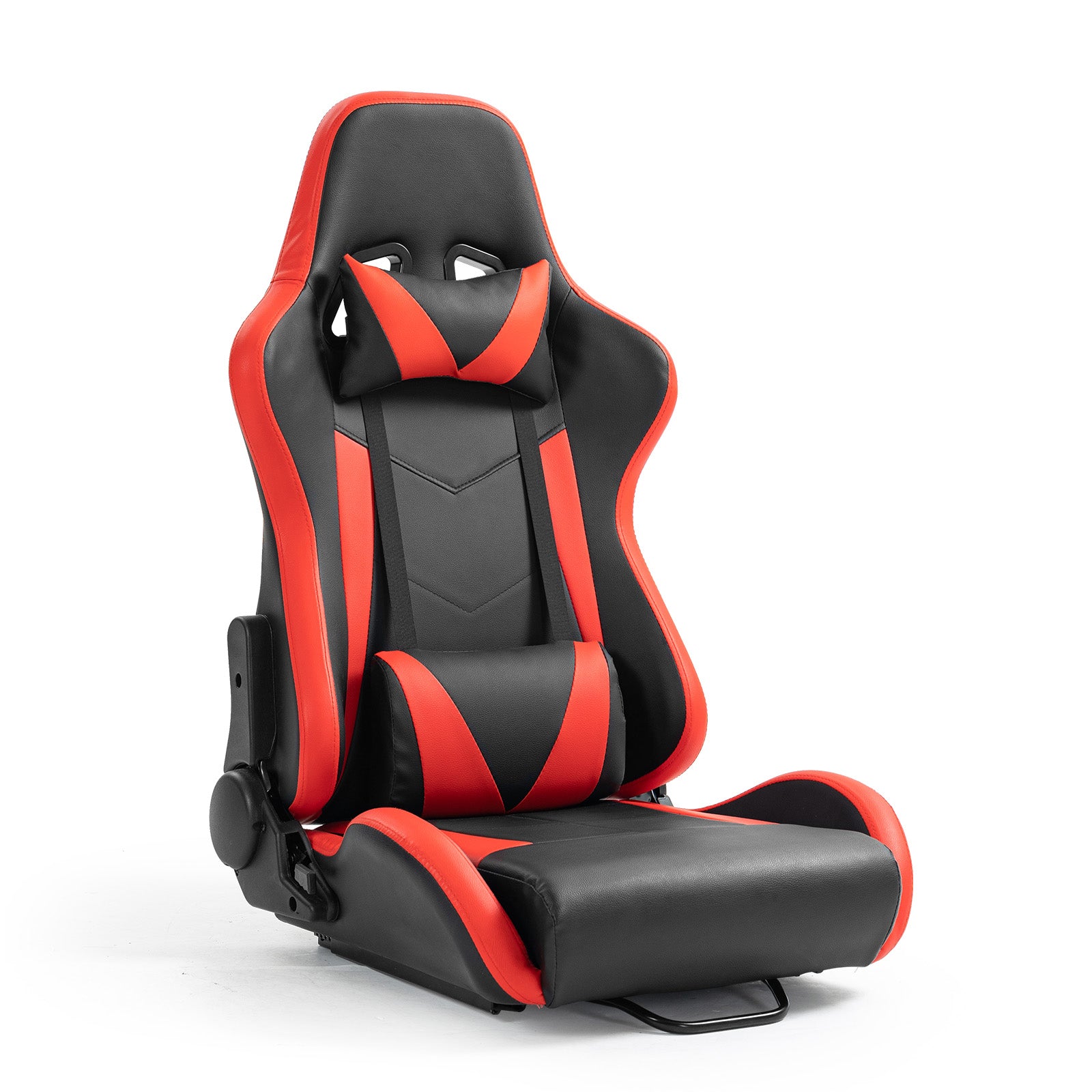Marada Racing Seat with Double Lock Slip for Racing Wheel Stand Cloth Red with Installed Parts