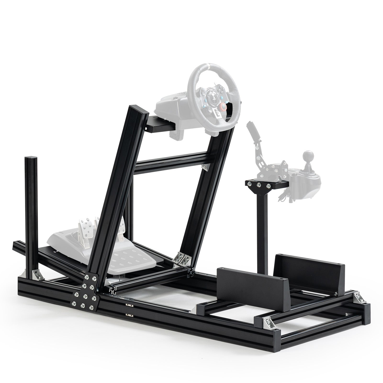 Marada Sim Racing Cockpit with 4080 Aluminum Frame, Fits Logitech/Thrustmaster Wheels