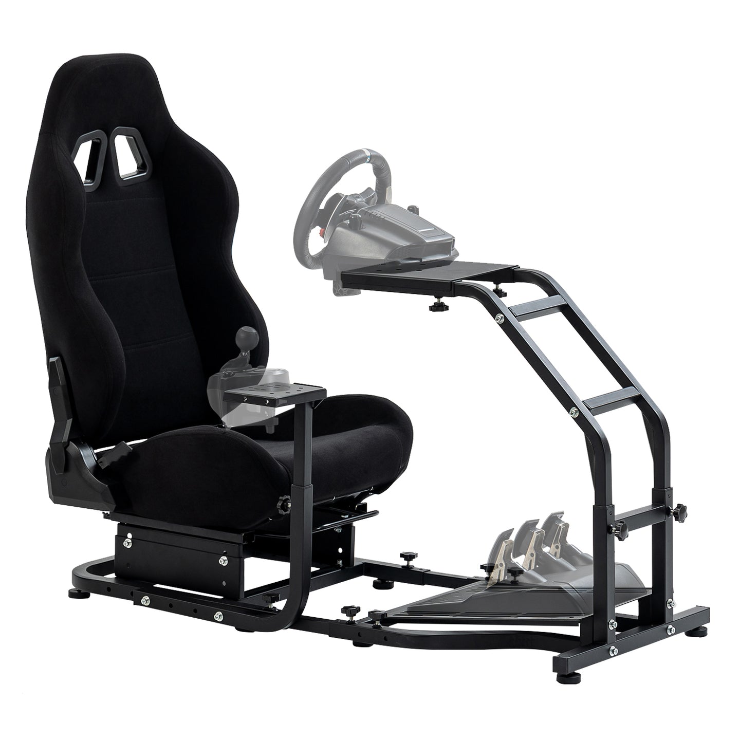 Marada Racing Cockpit Frame Heifht Adjustable with Seat Tilt-Adjustable for G29 G920 T300RS T150 PS4 Xbox Wheel,Pedals NOT Included