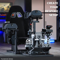 Marada Universal Flight Simulation Cockpit with Racing Seat or Racing Wheel Stand Adjustable Compatible with Thrustmaster HOTAS Warthog,Logitech G29 G920 Wheels,Pedals,Throttle,Joystick Not Included