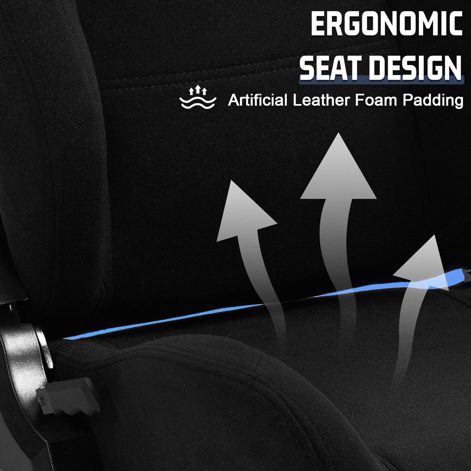 Marada Racing Wheel Stand (Cockpit 54) Adjustable Fit for |Logitech G25 G27 G29 G920 |Thrustmaster T80 T150 | Fanatec with Black Racing Seat Wheel, Pedals,and Shifter Not Include