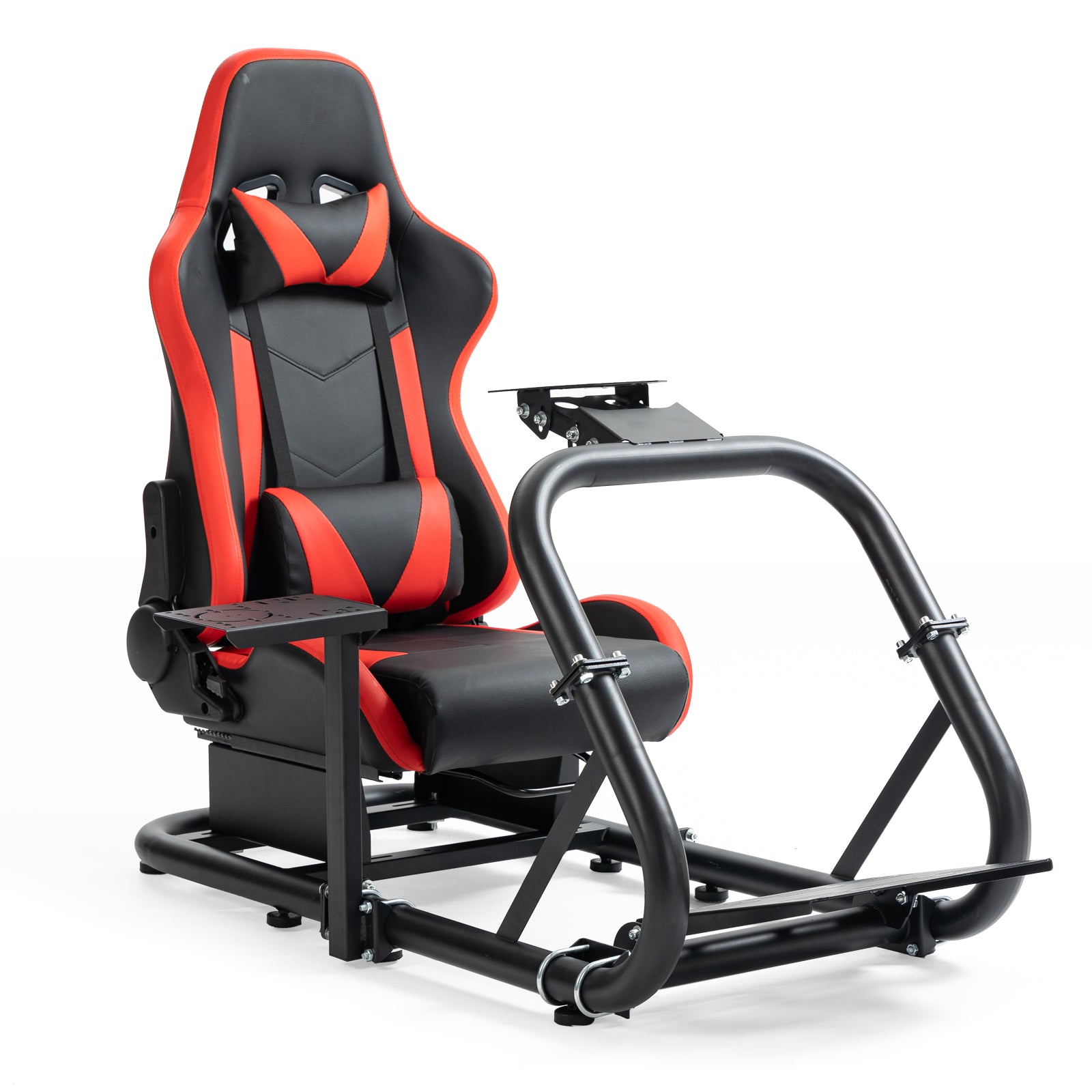 Marada Racing Wheel Stand (Cockpit 54) Adjustable Fit for |Logitech G25 G27 G29 G920 |Thrustmaster T80 T150 | Fanatec with Red Racing Seat Wheel, Pedals,and Shifter Not Include Visit the Marada Store