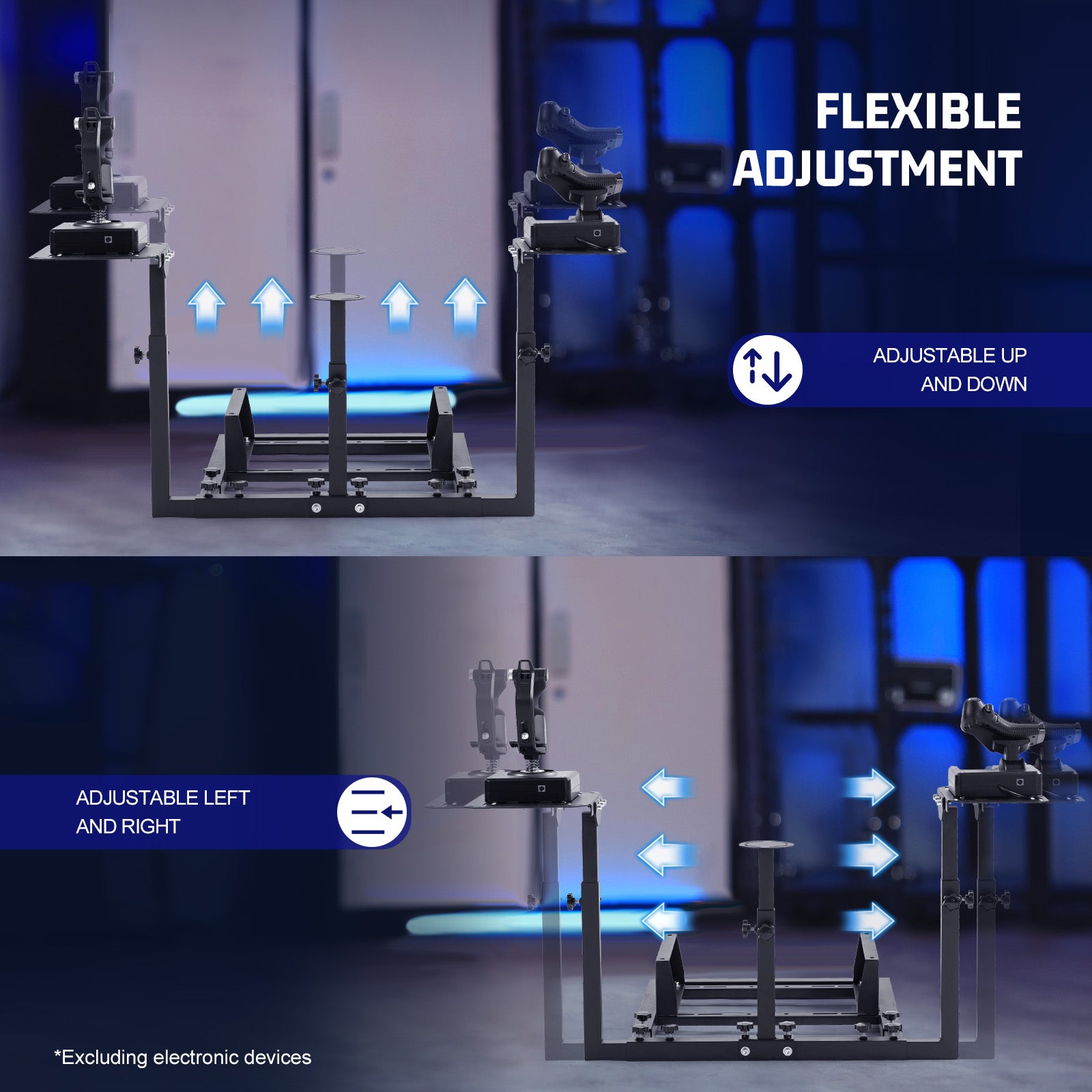 Marada Flight Simulator Cockpit Compatible for Thrustmaster A10C Hotas Warthog Adjustable Throttle,Joystick,Keyboard NOT Included