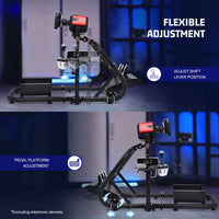 Marada Racing Cockpit Frame Upgrade Stable Racing Wheel Stand Adjustable Fit for Logitech G25 G27 G29 G920 Thrustmaster T80 T150 Fanatec Wheel, Pedals,and Shifter Not Include