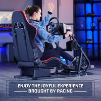 Marada G923 Racing Simulator Cockpit with Red Seat Compatible with Thrustmaster, Logitech,PXN, Fanatec Adjustable Mount Steering Wheel, Pedal, Handbrake Not Included