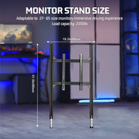 Marada Monitor Stand Support Screens from 27 to 65 inches Stable Adjustable Racing Sim TV Mount Without Racing Cockpit