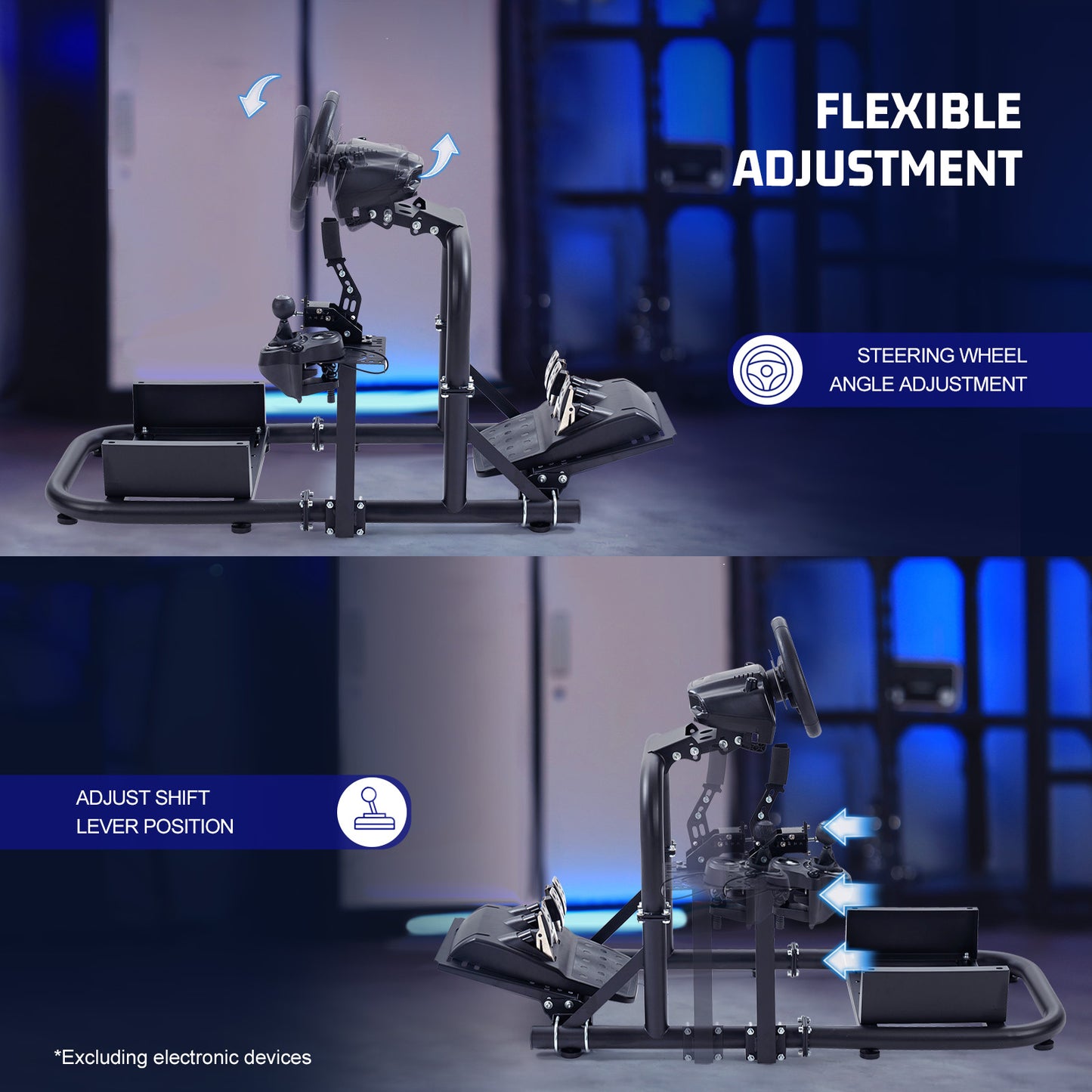 Marada G923 Racing Steering Wheel Stand Pro for Logitech G25 G27 G29 G920 Racing Simulator Cockpit Gaming Frame Video Game Accessories Shifter Wheel Pedals NOT Included