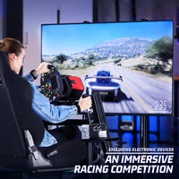 Marada 4080 Aluminum Racing Frame with Seat,Compatible with Logitech/Thrustmaster/PXN