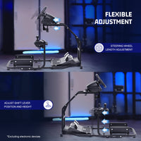 Marada Racing Simulator Cockpit with V2 Support Game Support Stand Up Simulation Driving Bracket for Logitech G29, G27, G25, G923 Racing Steering Wheel Stand Without Wheel and Pedals