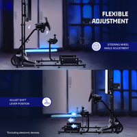 Marada Adjustable Simulator wheel stand with Monitor Stand , Compatible with Logitech G29, G923, Thrustmaster, Fanatec, Not  Include Wheels Pedals & Seat