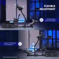 Marada Racing Simulator Cockpit Frame Fit for Logitech G25 G27 G29 G920 Adjustable Wheel Pedals Not Included