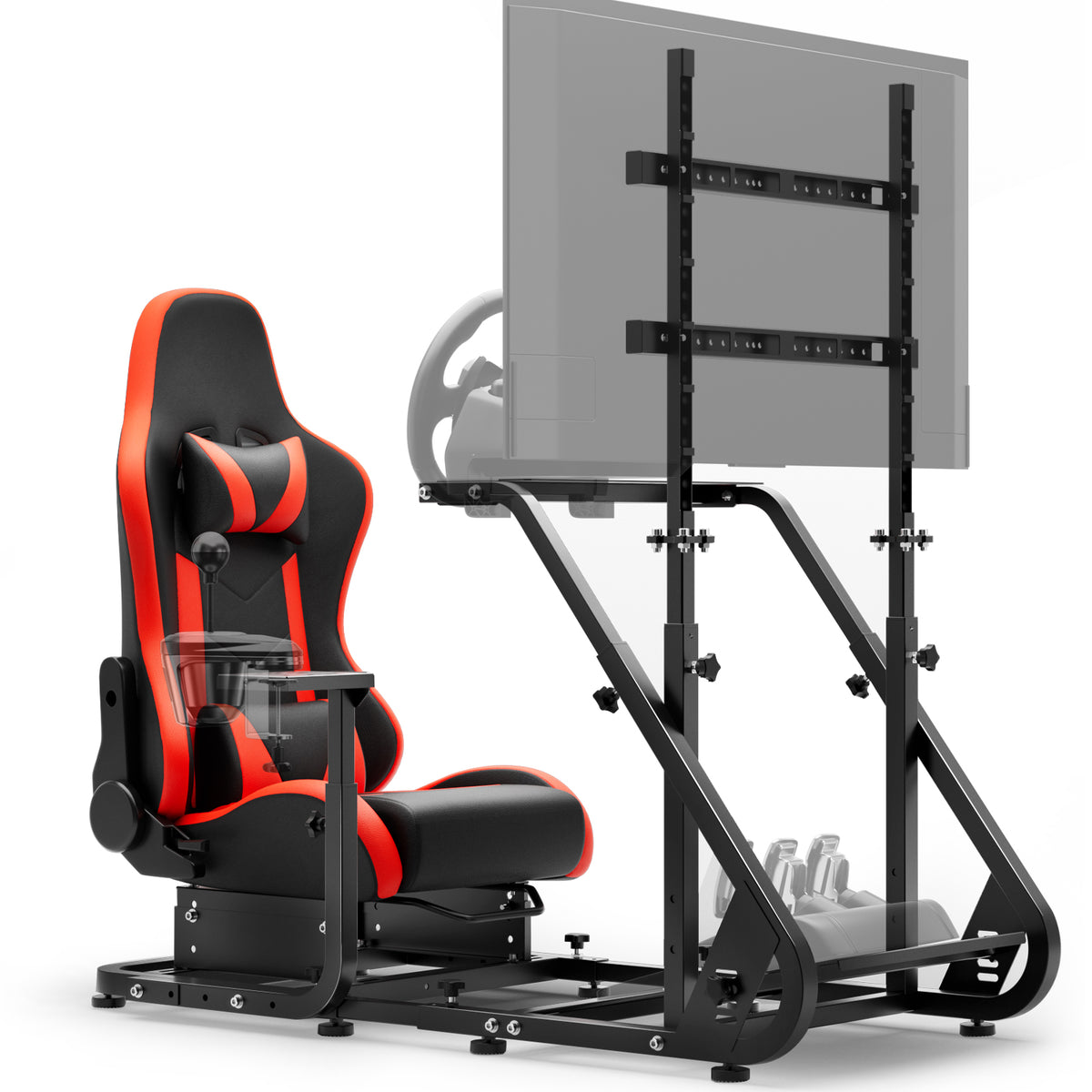 Marada Racing Simulator Cockpit Frame with Monitor Stand, Gear Mount,