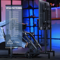 Marada Driving Simulator Cockpit with Monitor Stand&Black Seat Fit for G923 G920 T500,FANTEC,T3PA/TGT, Stable & Strong Wheel and Pedal Not Included Racing Cockpit Full Kit-54