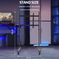 Marada Racing Sim Monitor Frame Suitable for Dardoo, Supllueer Stand Support Screens from 24 to 60 inches Stable & Height Position Adjustable Racing TV Mount for TV and PC Monitors Loading 110 lbs