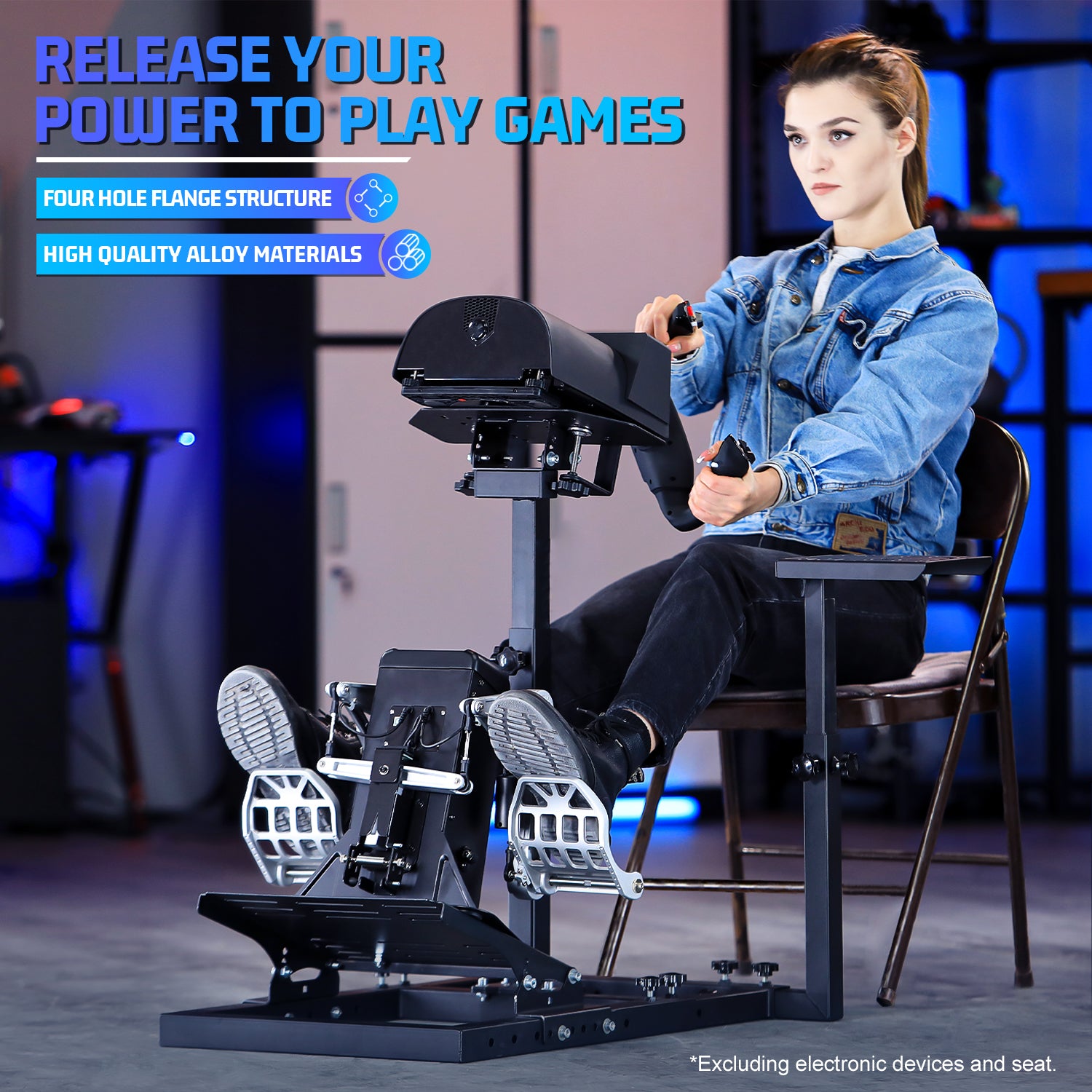 Marada Sim Racing Wheel Stand Adjustable Upgrade Fits for Logitech G29, G920, G923, Thrustmaster T150, T80 Wheels and Pedals NOT Included