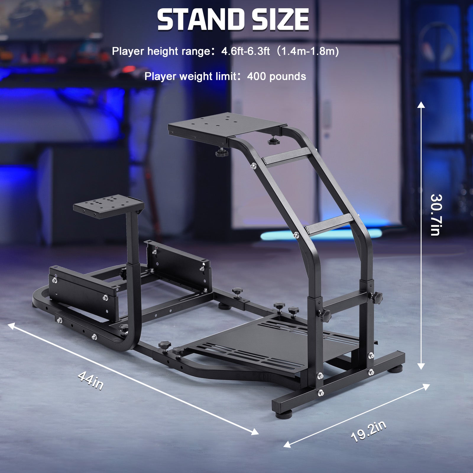 Marada Racing Simulator Cockpit with V2 Support Game Support Stand Up Simulation Driving Bracket for Logitech G29, G27, G25, G923 Racing Steering Wheel Stand Without Wheel and Pedals