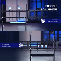 Marada Racing Simulator Triple Monitor Stand Compatible with round tube racing simulator cockpits, supports three screens