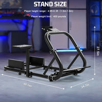 Marada Racing Cockpit Frame Upgrade Stable Racing Wheel Stand Adjustable Fit for Logitech G25 G27 G29 G920 Thrustmaster T80 T150 Fanatec Wheel, Pedals,and Shifter Not Include