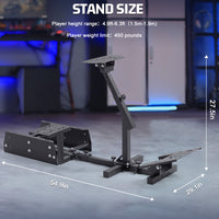 Marada Racing Simulator Cockpit Frame Fit for Logitech G25 G27 G29 G920 Adjustable Wheel Pedals Not Included