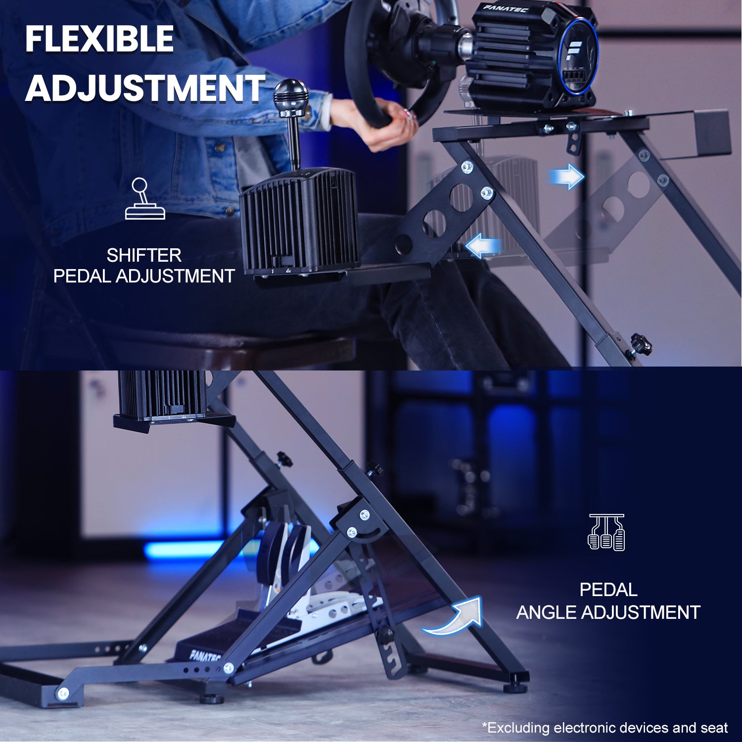 Marada G29 Racing Wheel Stand Sim Cockpit Fit Logitech G920 G923 Only Stand