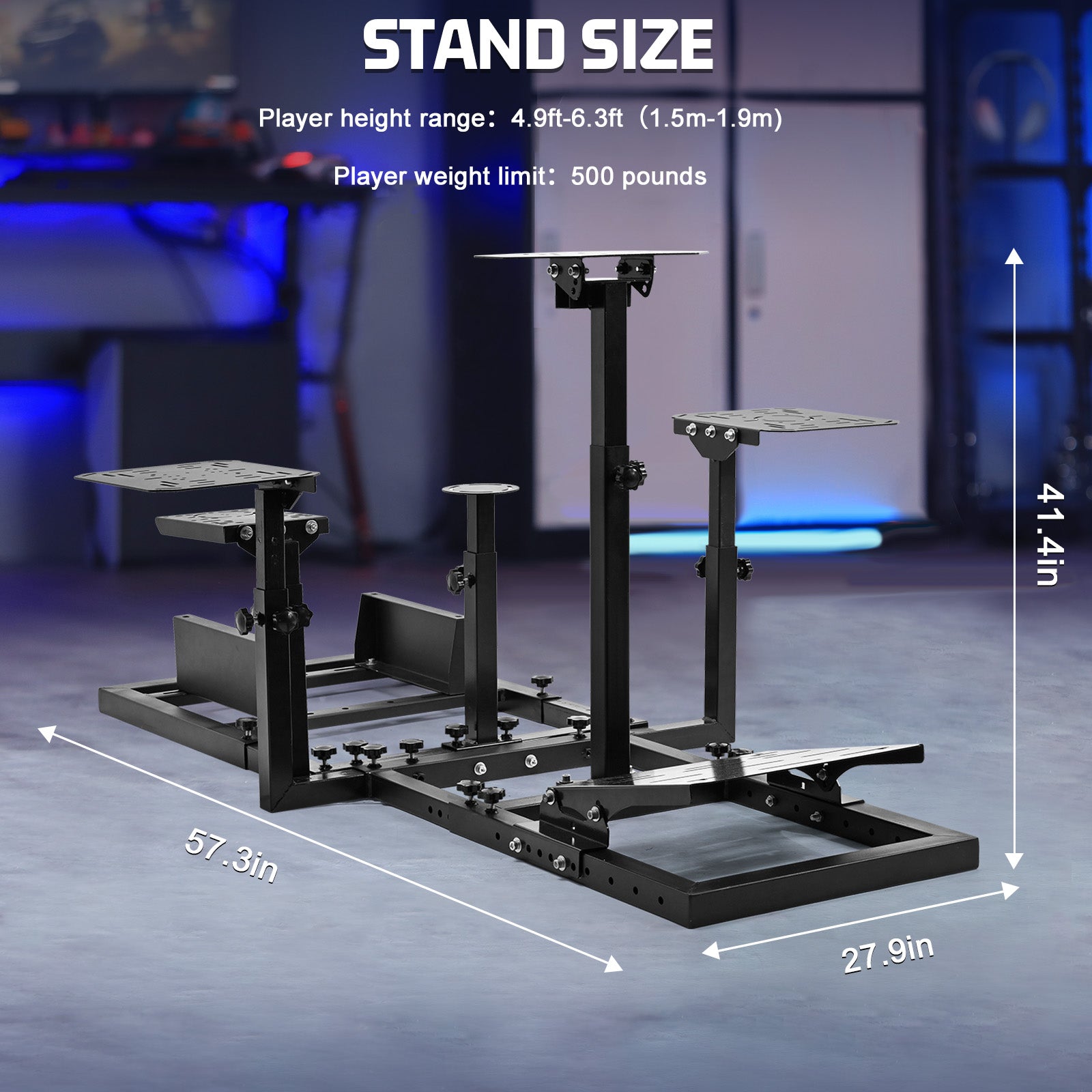 Marada Flight Simulation Cockpit Adjustable Compatible with Thrustmaster HOTAS Warthog,Logitech G25 G27 Wheels,Pedals,Throttle,Joystick Not Included